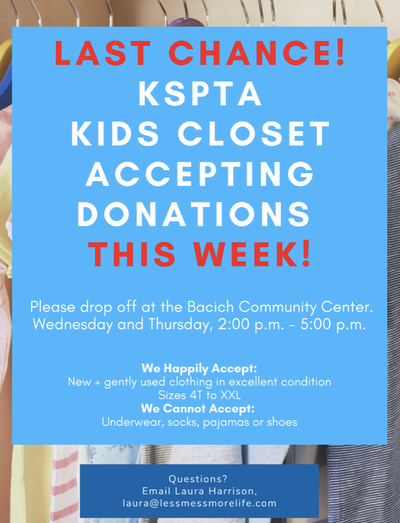KSPTA Kids Closet Event