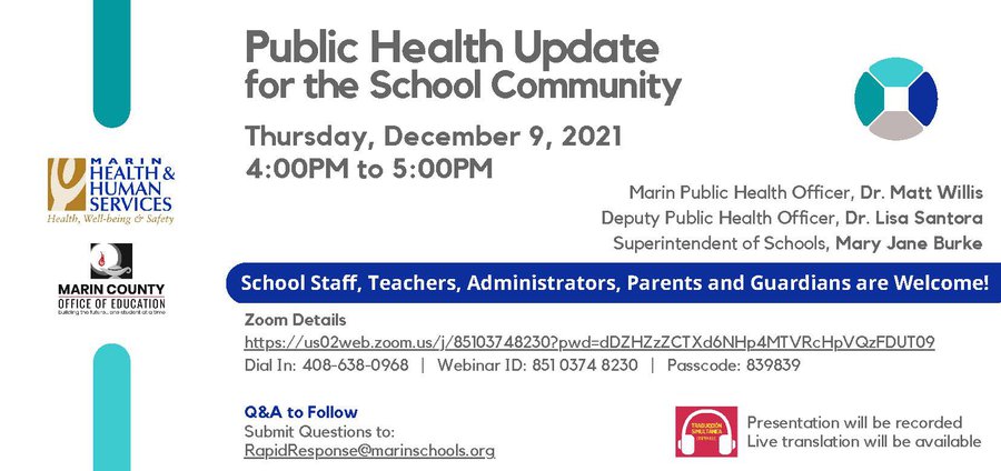 Public Health Covid Update 12-09-2021