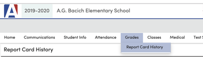 Aeries Report Card Information