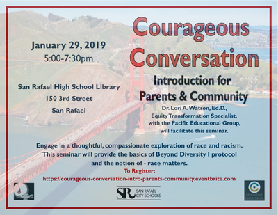 Courageous Conversations Parent Workshop Flyer